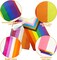 2Pcs Pride Flag Rainbow Banner, 32.8ft LGBT Flag Pride Decorations, LGBT String Flags Rainbow Flag Gay Pride Flag, Colorful Gay Flag Pride Decor for LGBT Party Rainbow Party (2 Styles, 60 Flags)